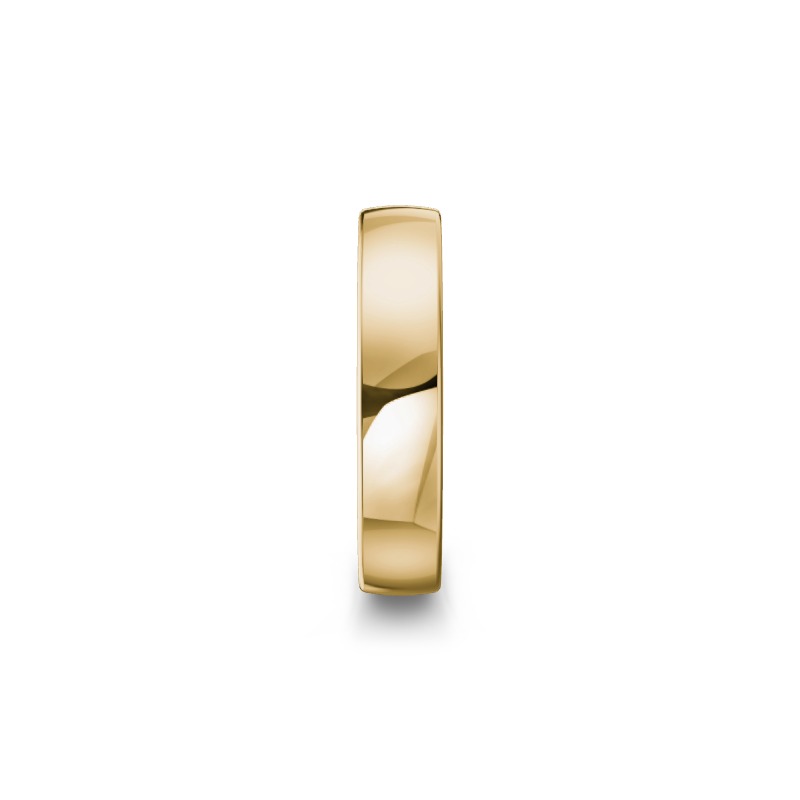Goldener Ring ohne Person mit neutralem Eindruck und spiegelnder Flaeche